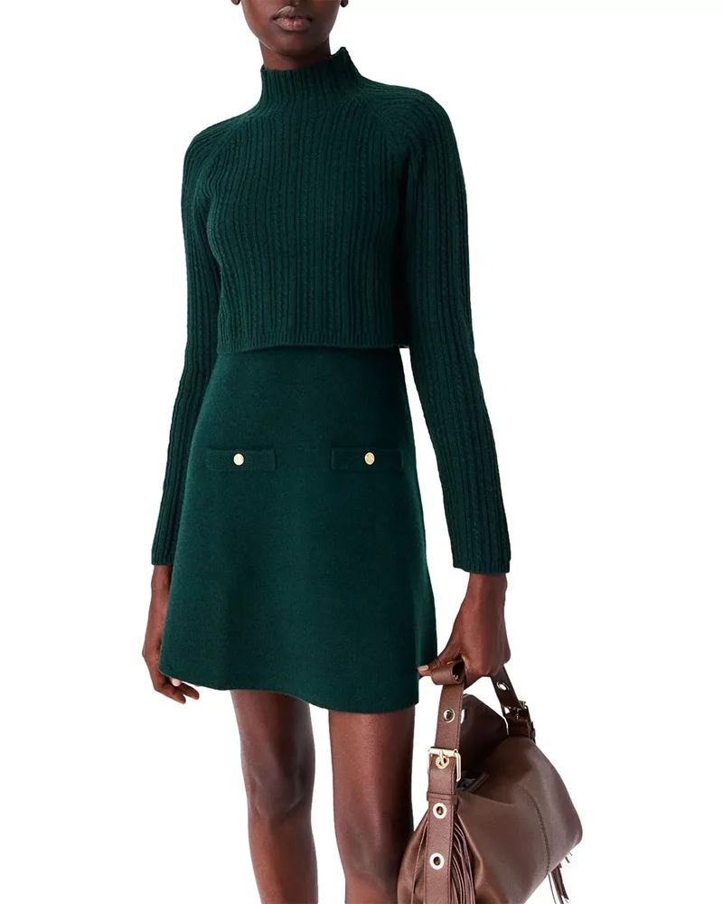 Ritorsa Layered Sweater Mini Dress