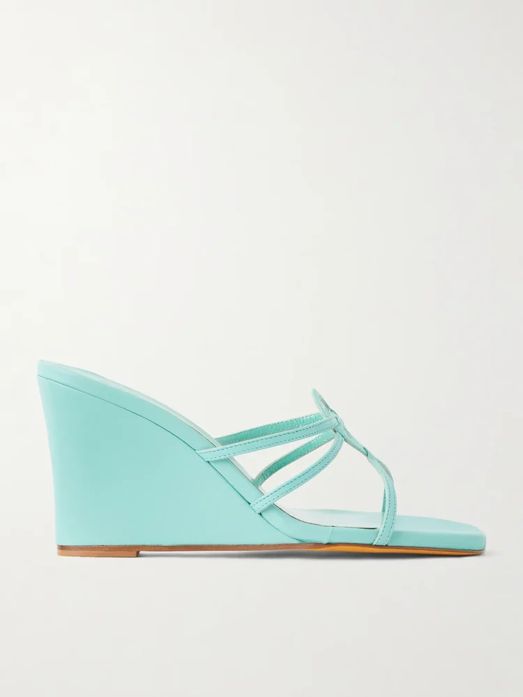 70 Opera leather wedge sandals