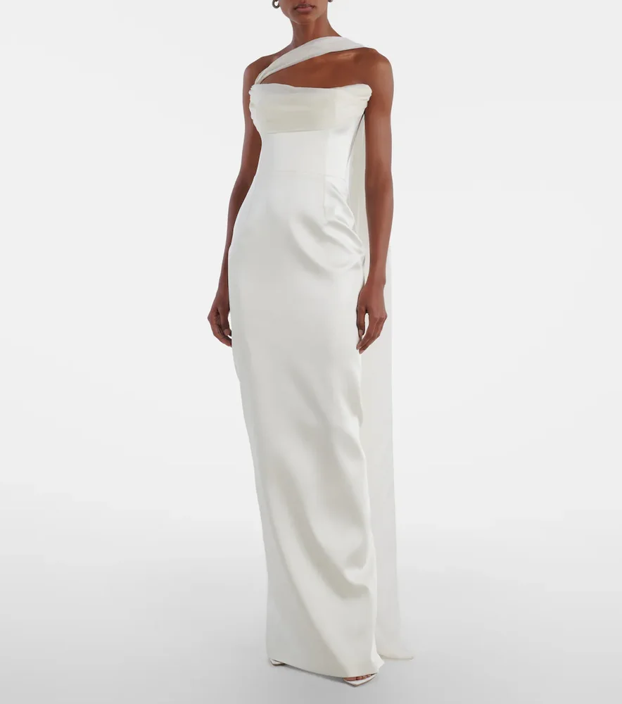 Julietta scarf-detail silk gown