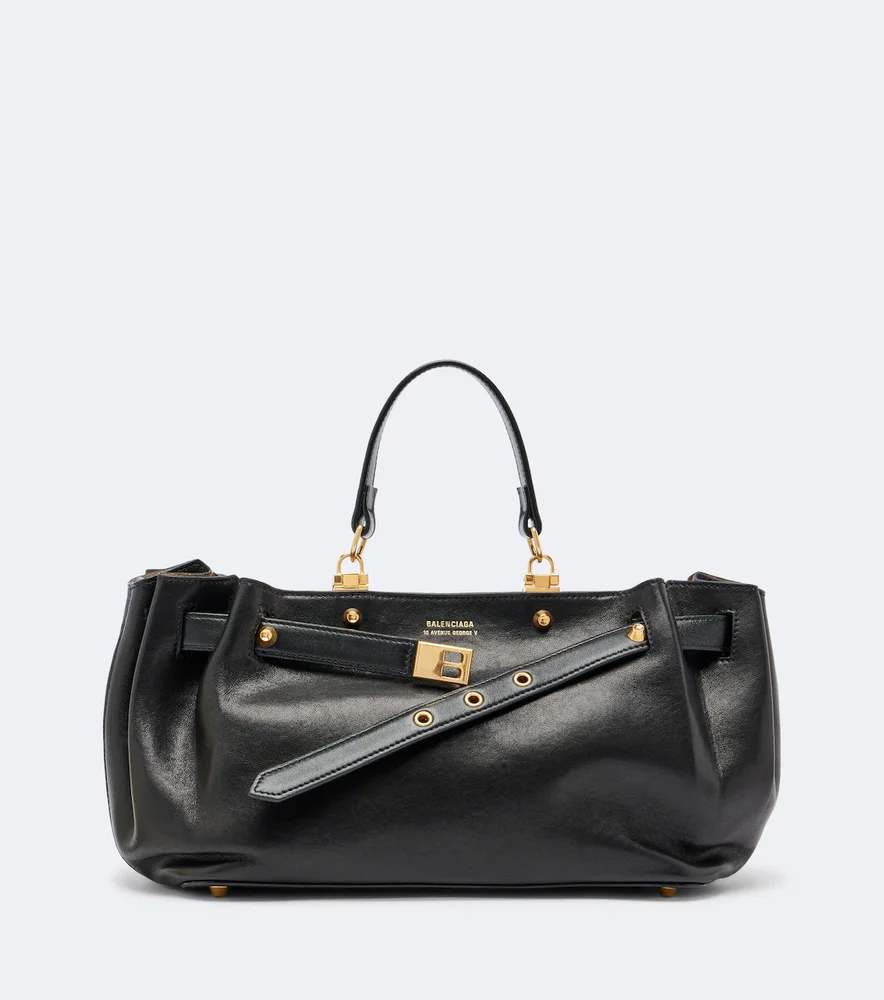 Fan Small Leather Top-Handle Bag