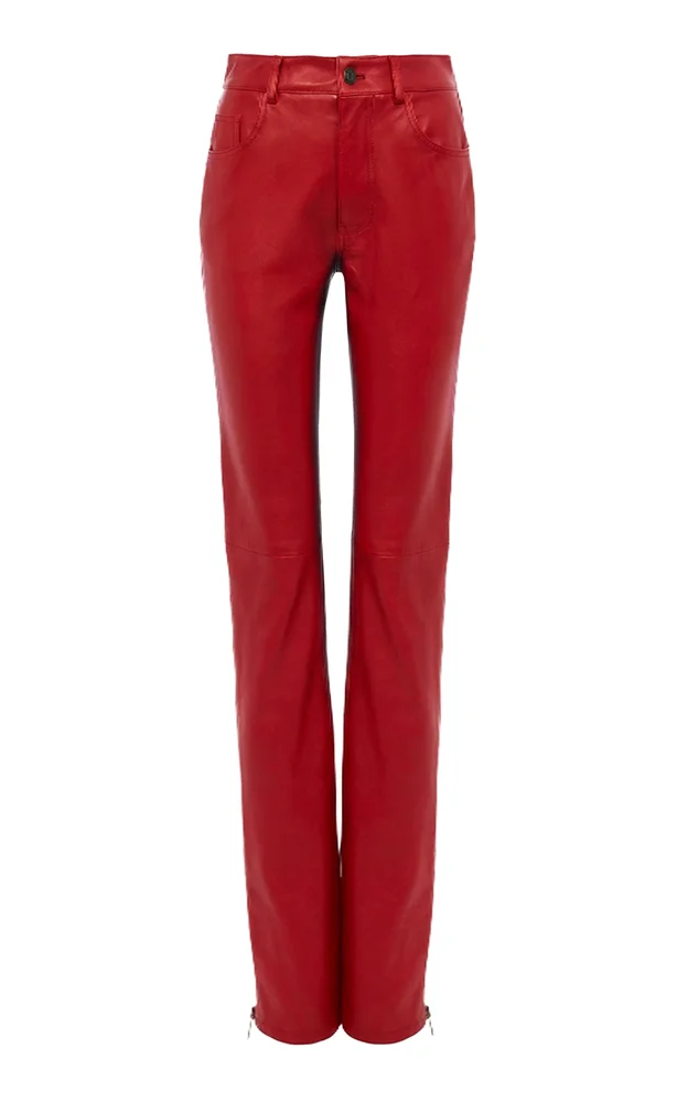 Slim Leather Pants