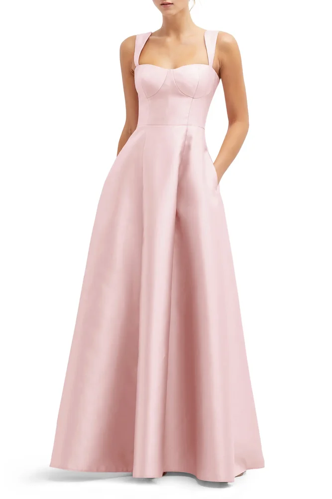 Bustier Tie Back Gown