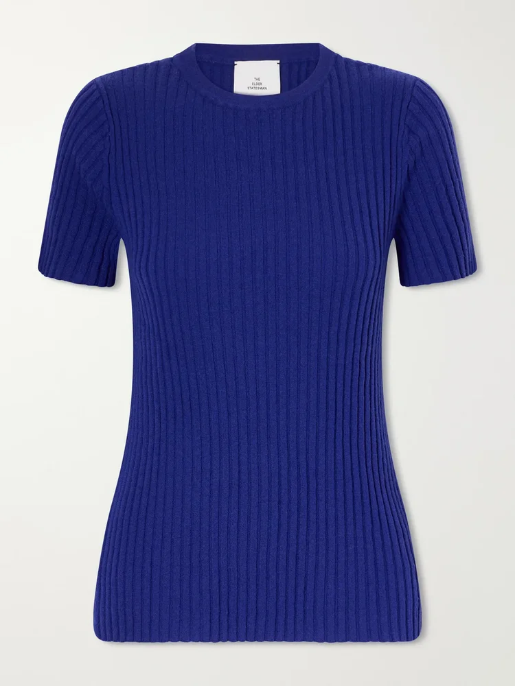 superlight ellie ribbed cashmere knitted sweater
