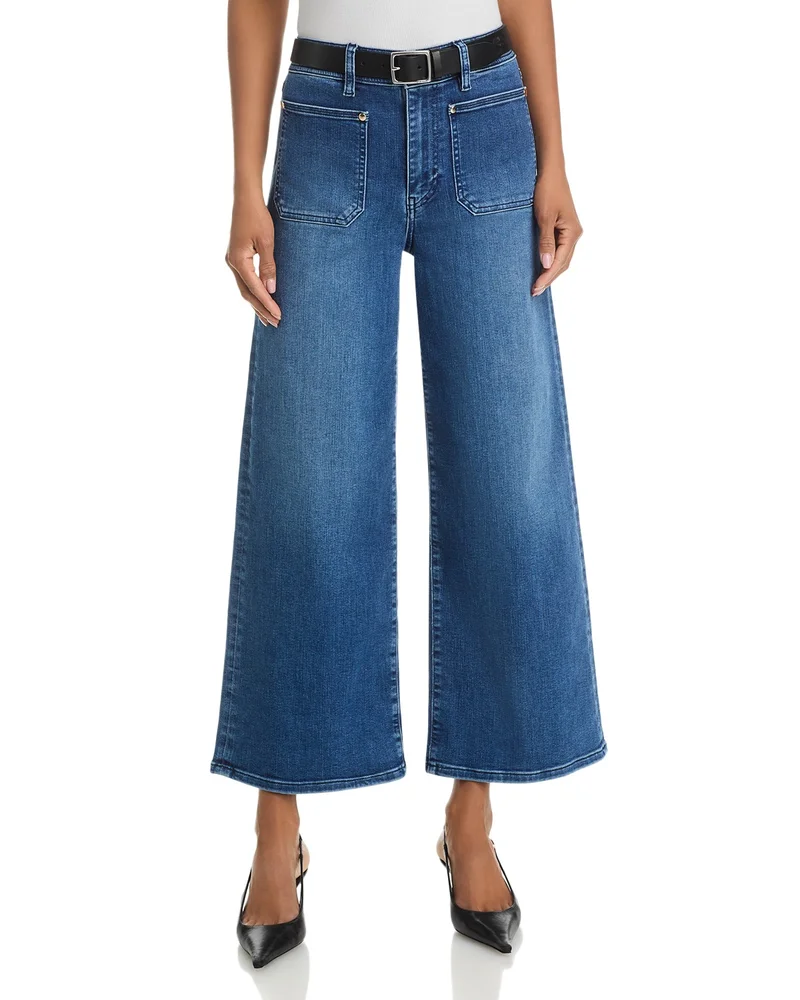Le Slim Palazzo Crop High Rise Harbor Jeans in Archive
