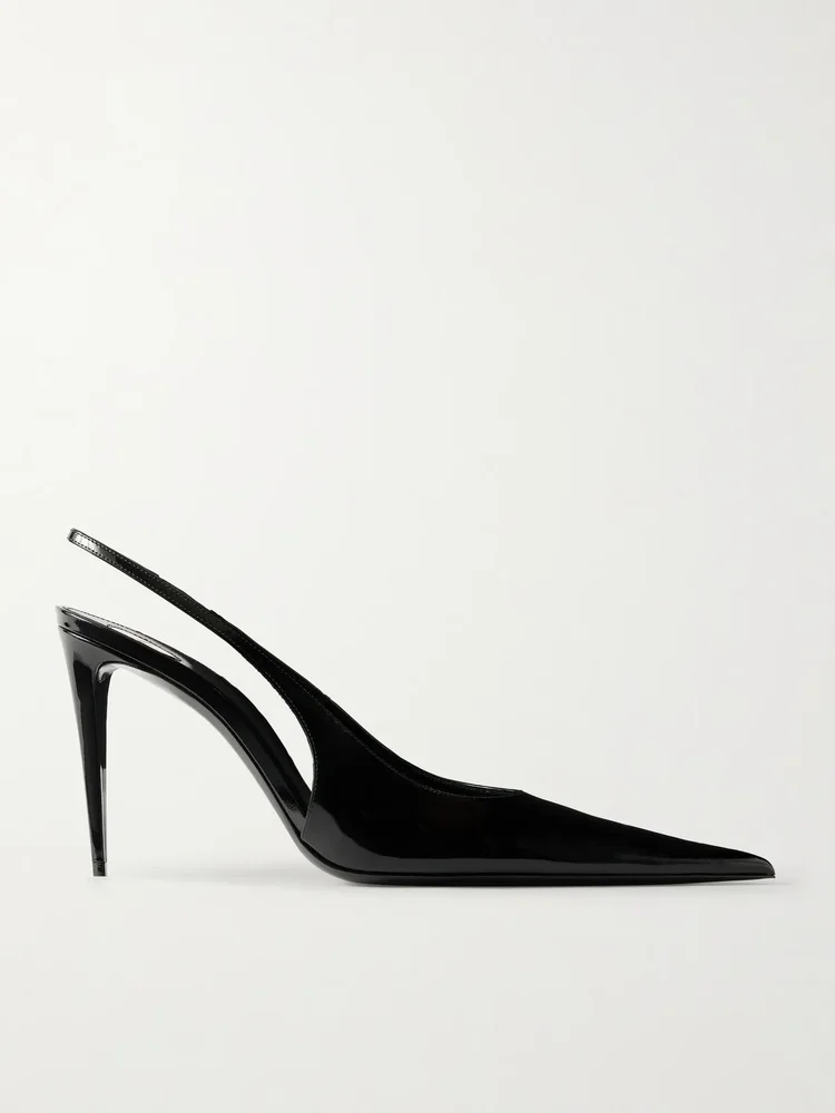 guermantes patent leather slingback pumps