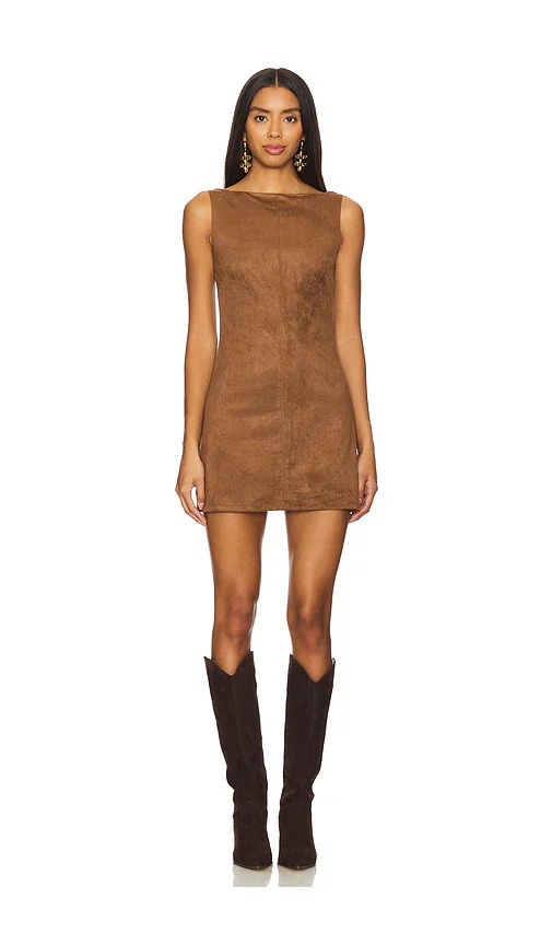 Mimi Faux Suede Dress Tularosa