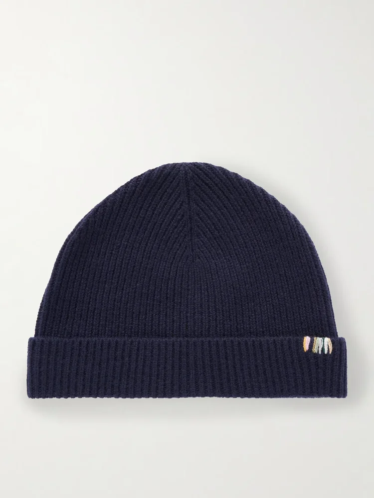 Ribbed Cashmere Beanie