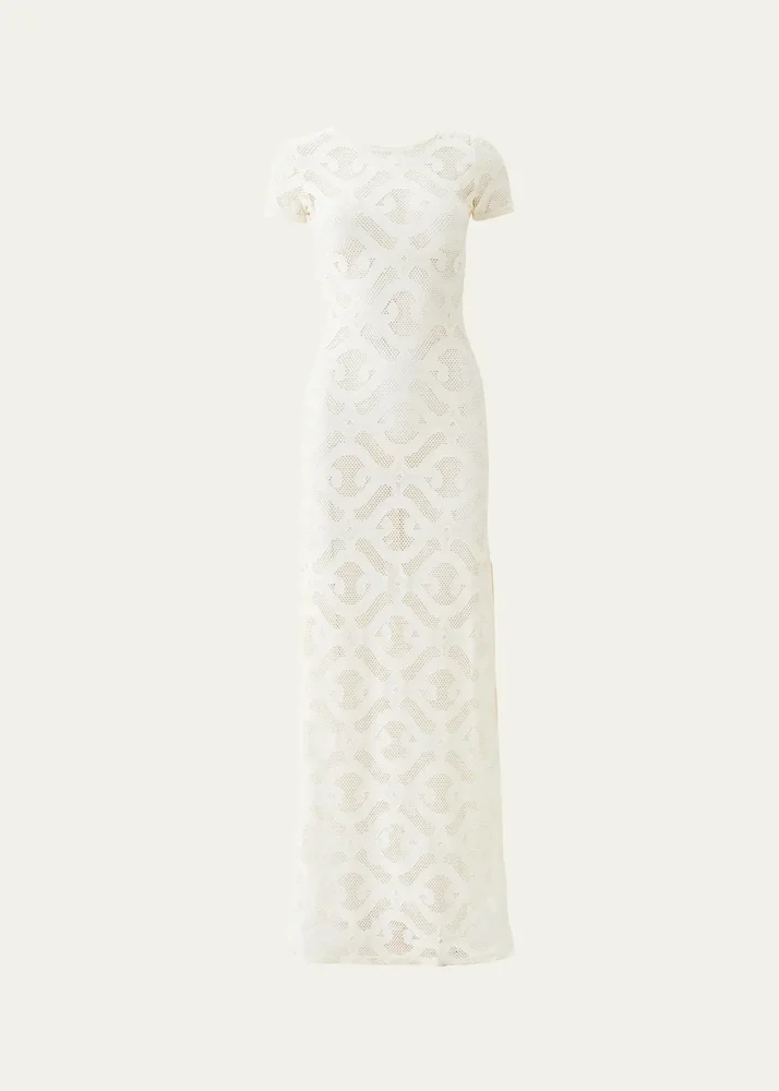 Briony Laser-Cut Maxi Dress