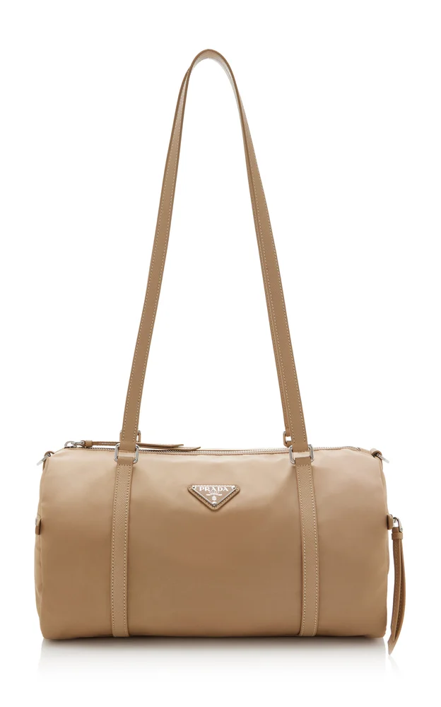Large Leather-Trimmed Re-Nylon Duffel Bag