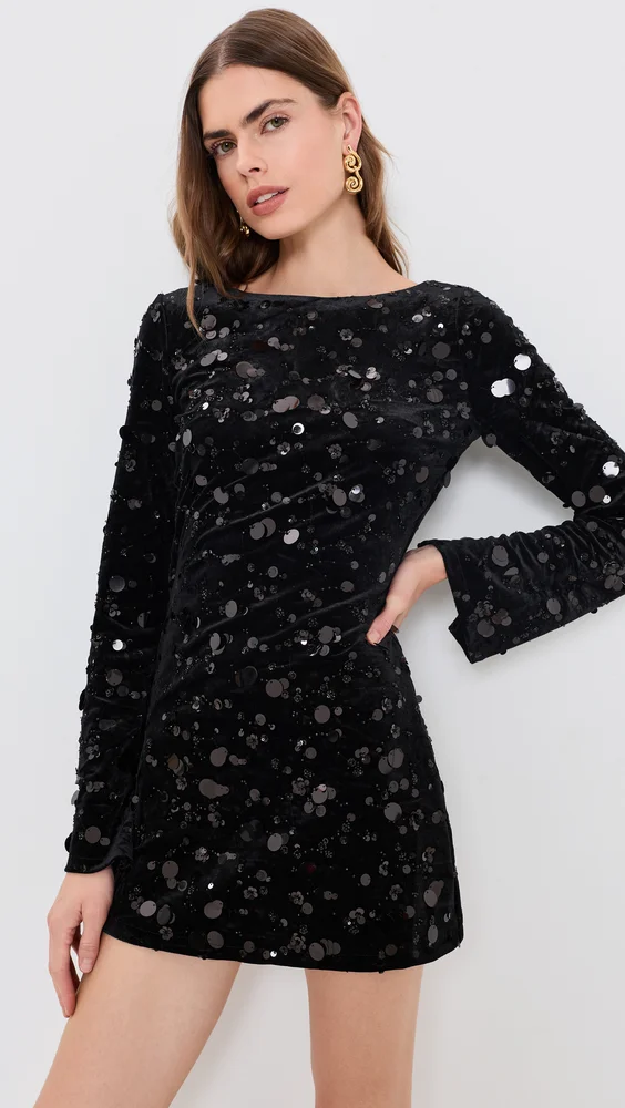 Sequin Velvet Mini Dress