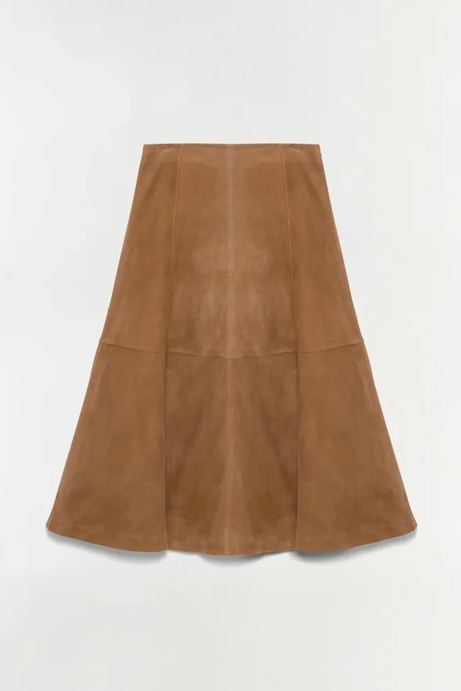 Bonnie Suede Midi Skirt