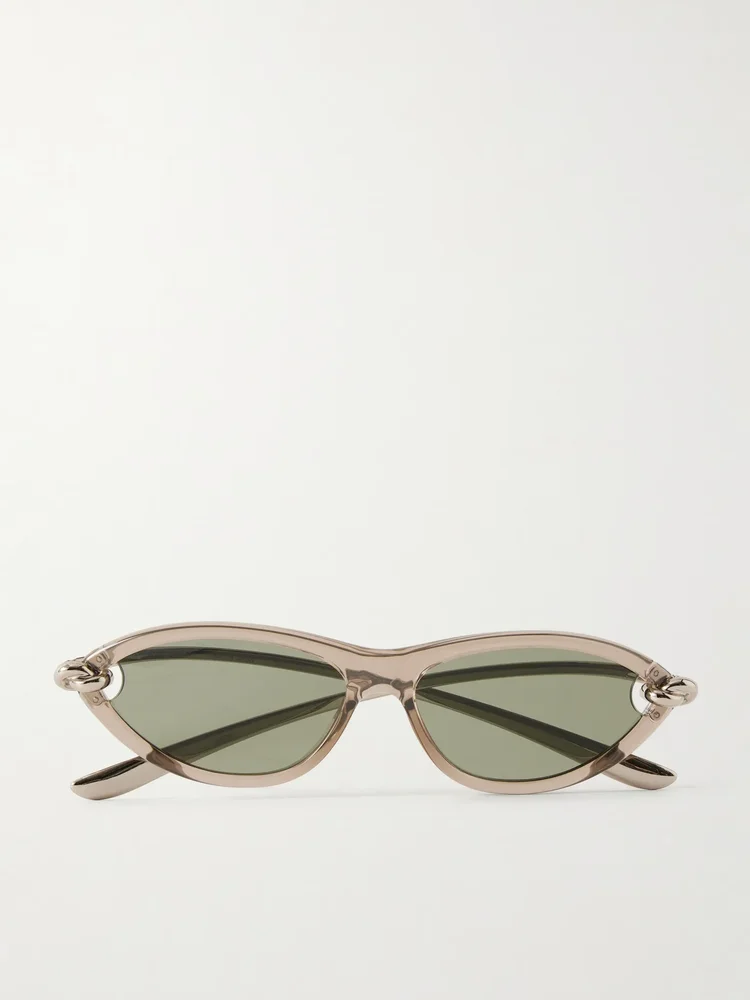 New Knot cat-eye silver-tone and acetate sunglasses