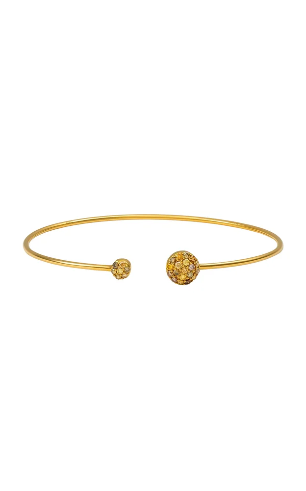 Petite Fancy Color Diamond Pave Flexi Bangle