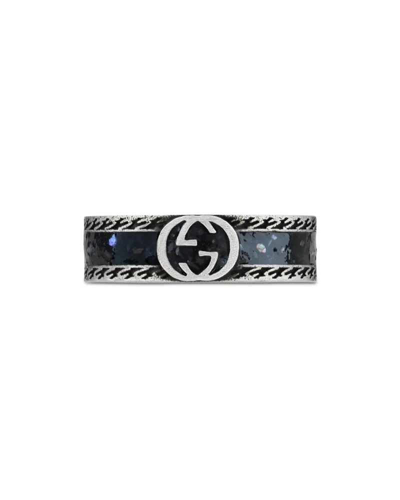 Silver Interlocked G 6mm Band Ring