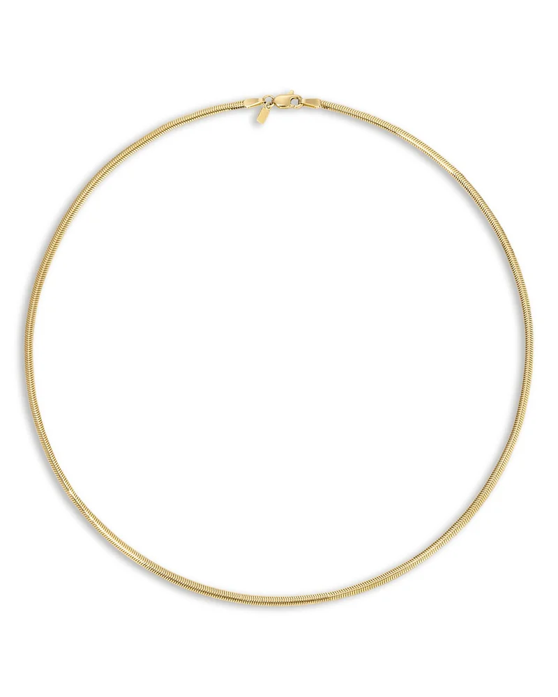 14K Yellow Gold EF Collection Snake Link Chain Necklace, 18"