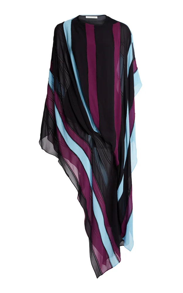Vin Draped Silk Midi Dress