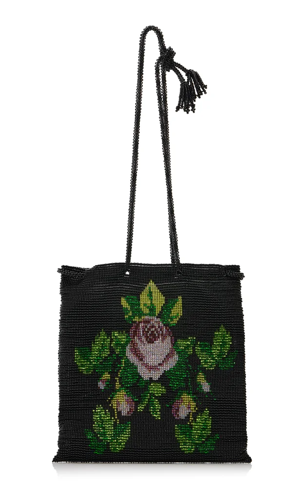 Exclusive Floral Beaded Pouch