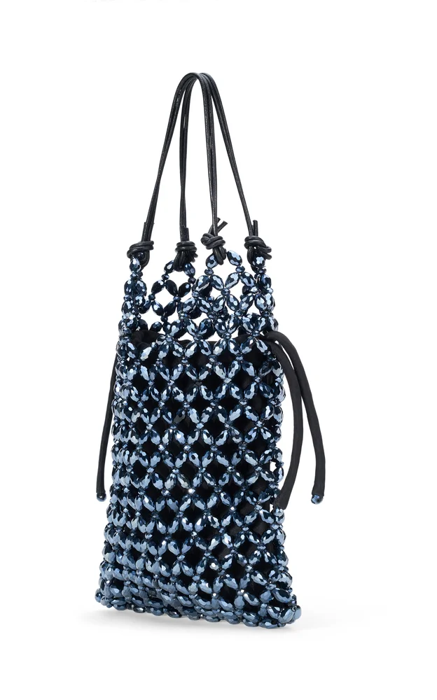 Kelly Beaded Leather Bag