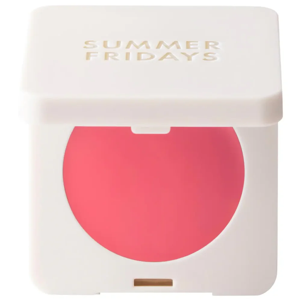 Blush Butter Balm Hydrating Cream Blush with Peptides in Pink Sunset - warm peachy pink