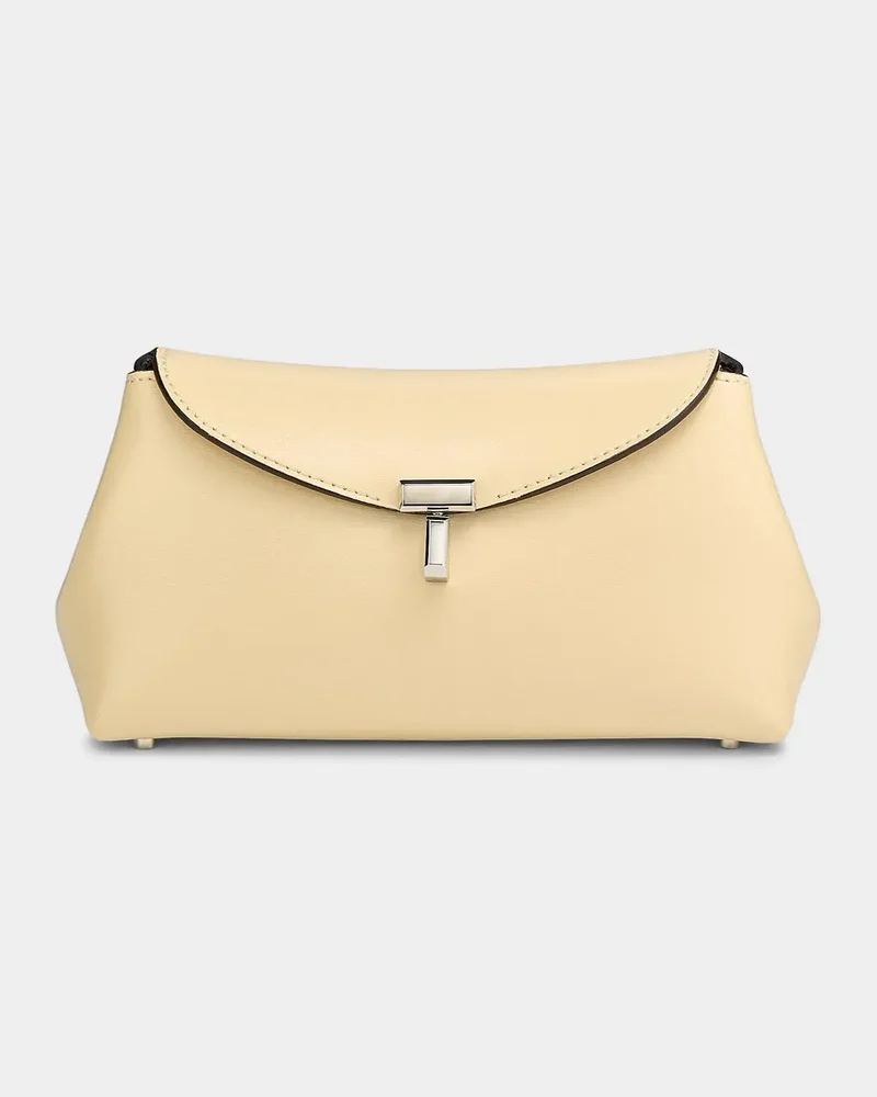 T-Lock Mini Leather Clutch Bag