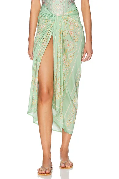 Lavanda Pareo Midi Skirt