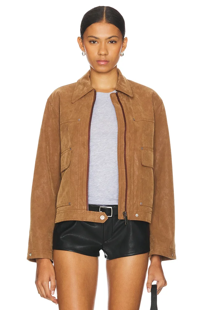 x We The Free Blair Faux Suede Jacket