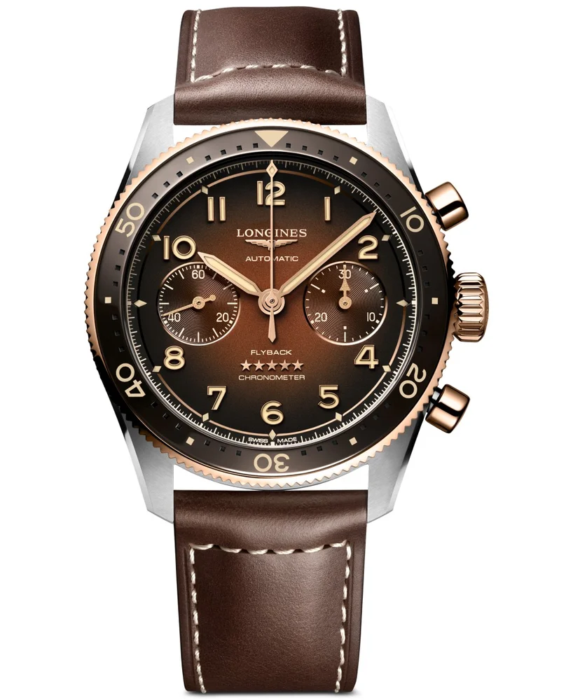 Automatic Chronograph Spirit Flyback Brown Leather Strap