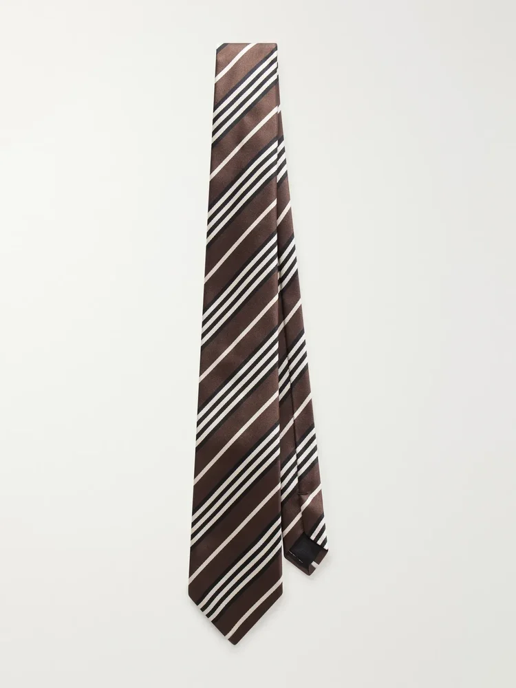 Rayures 7cm Striped Silk Tie
