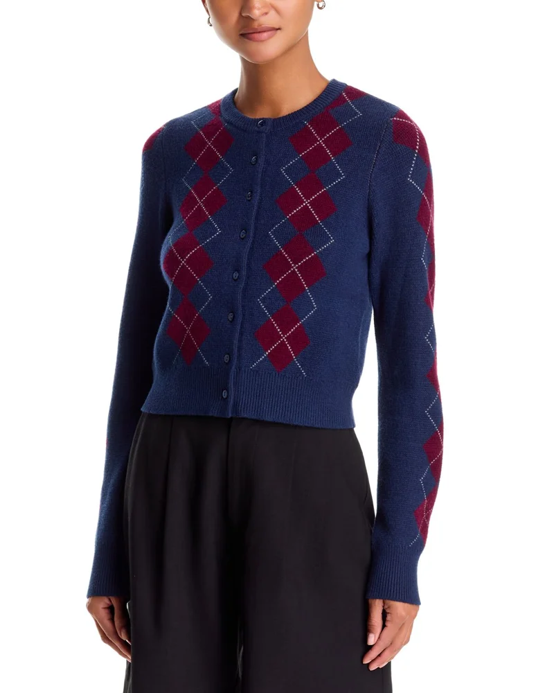 Windsor Argyle Cardigan Sweater