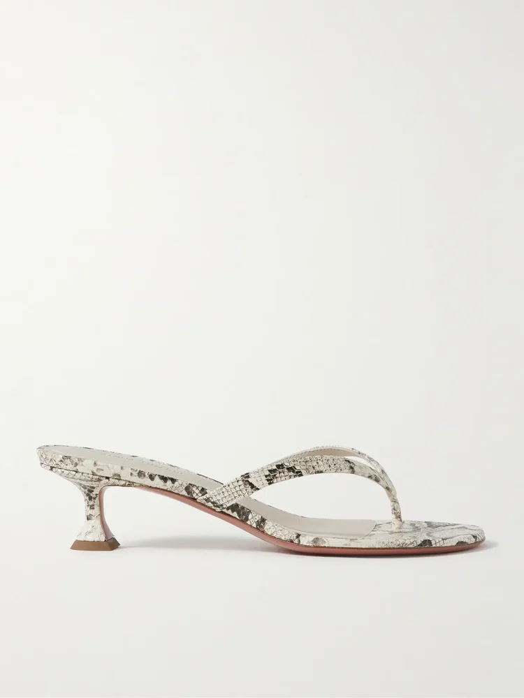 Juliette snake-effect leather sandals