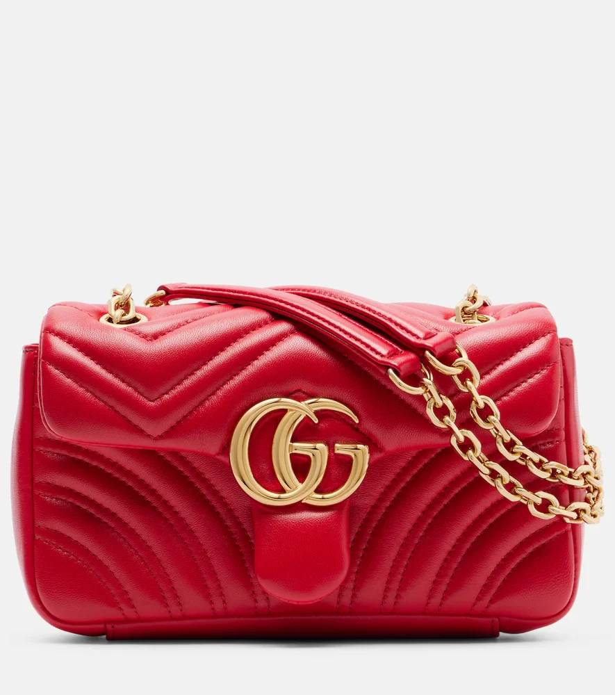 GG Marmont Small Leather Shoulder Bag