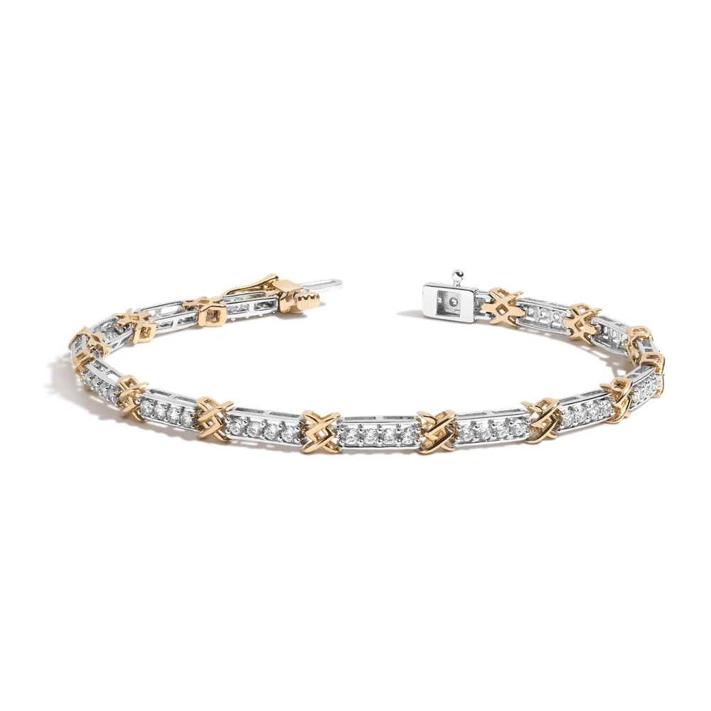 Lab Grown Diamond X Tennis Bracelet