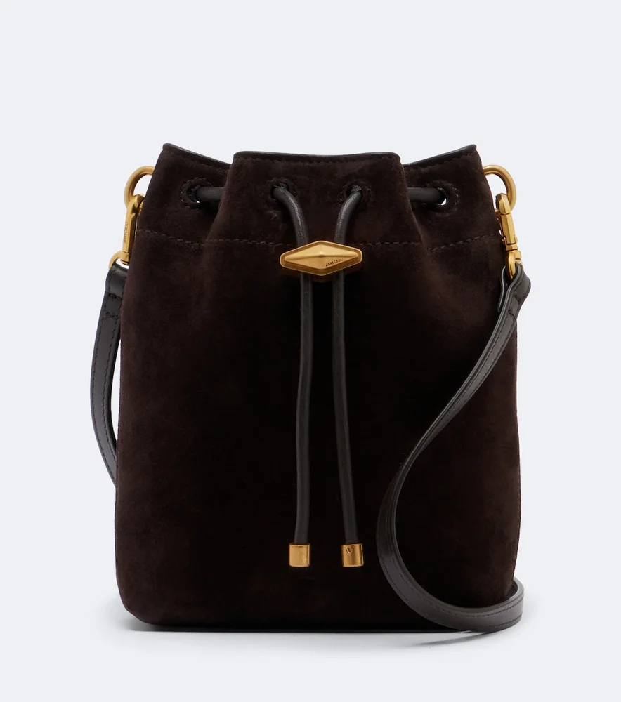 Cinch Mini suede shoulder bag