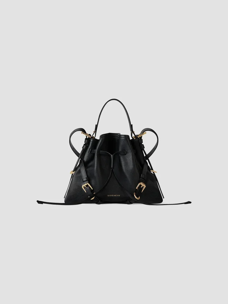 Small Voyou Bucket Bag in Shiny Leather