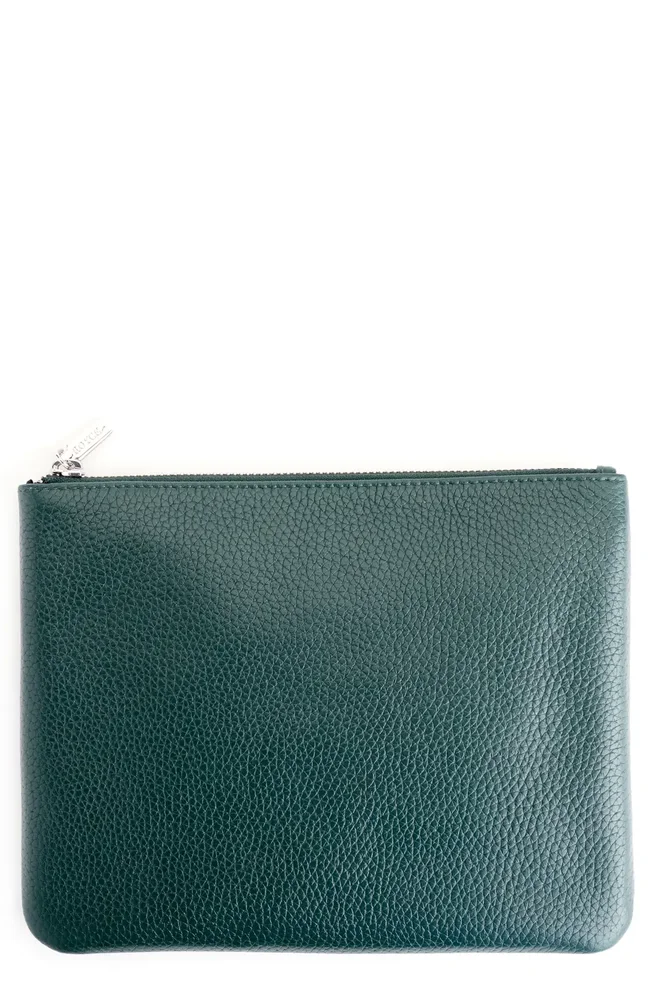 Leather Zip Travel Pouch