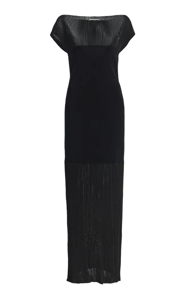 Contrast Knit Dress