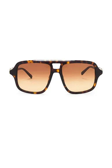 Through Horsebit Pilot Sunglasses
