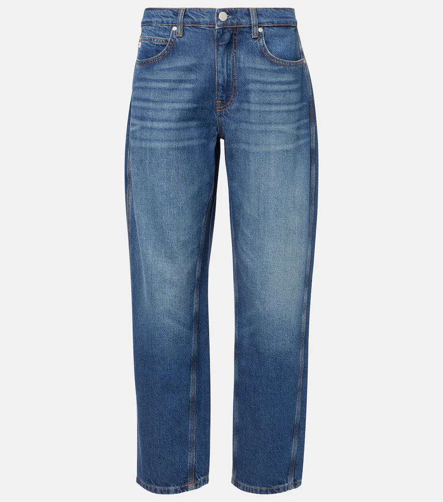 Le Mans high-rise cropped wide-leg jeans