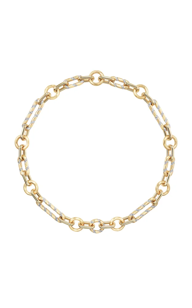 14K Yellow Gold Diamond Necklace