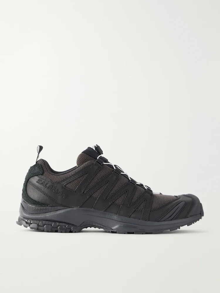 XA Pro 3D Alpine Echoes Leather-Trimmed Mesh Sneakers