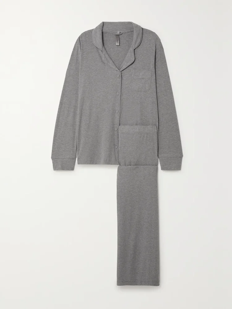 Ribbed stretch-modal jersey lounge set