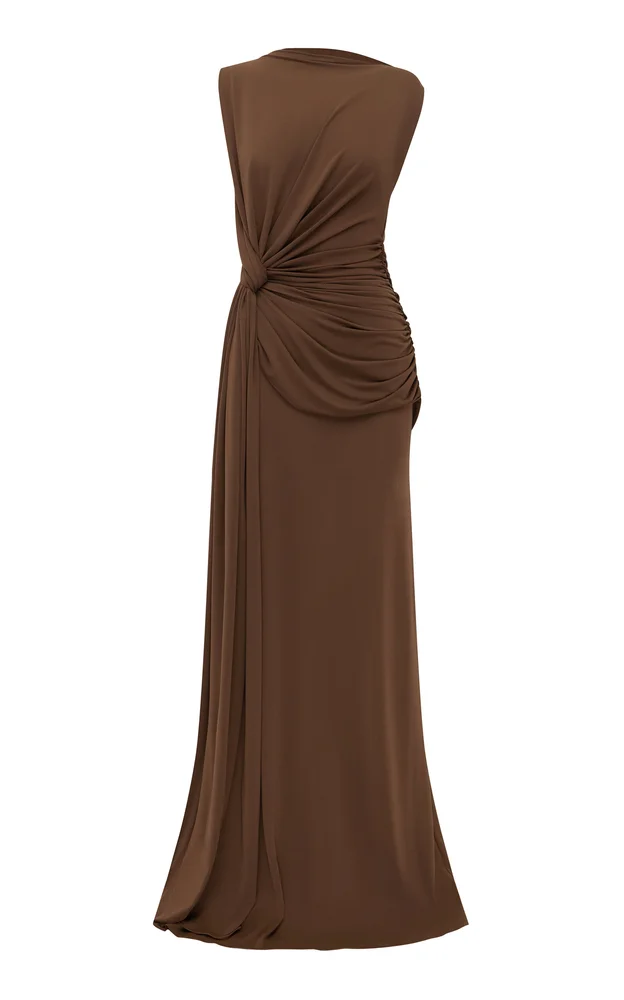 Twist Crepe Jersey Gown
