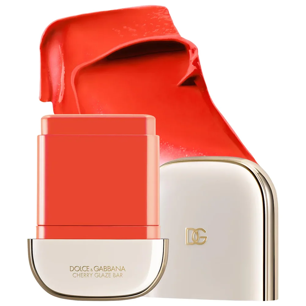 Cherry Glaze Bar 24H Lasting Glow & Waterproof Cream Blush Stick with Vegan Collagen in 03 Cheeky Coral