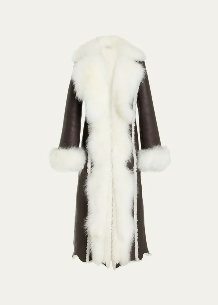 Prufrock Goat Shearling Long Coat