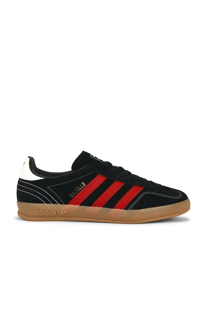 Gazelle Indoor Sneaker in Core Black/Better Scarlet/Gum 4