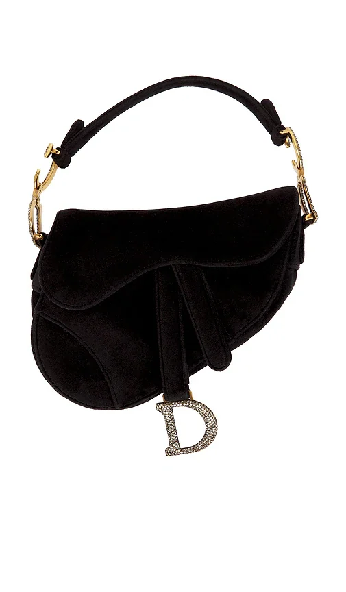 Dior Velvet Mini Saddle Bag