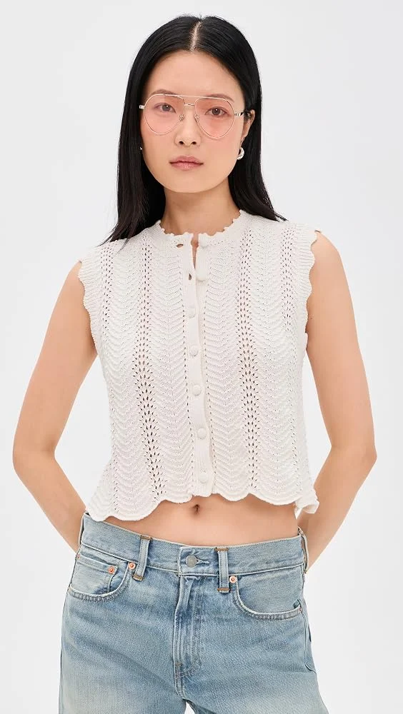 Kim Wavy Stitch Vest