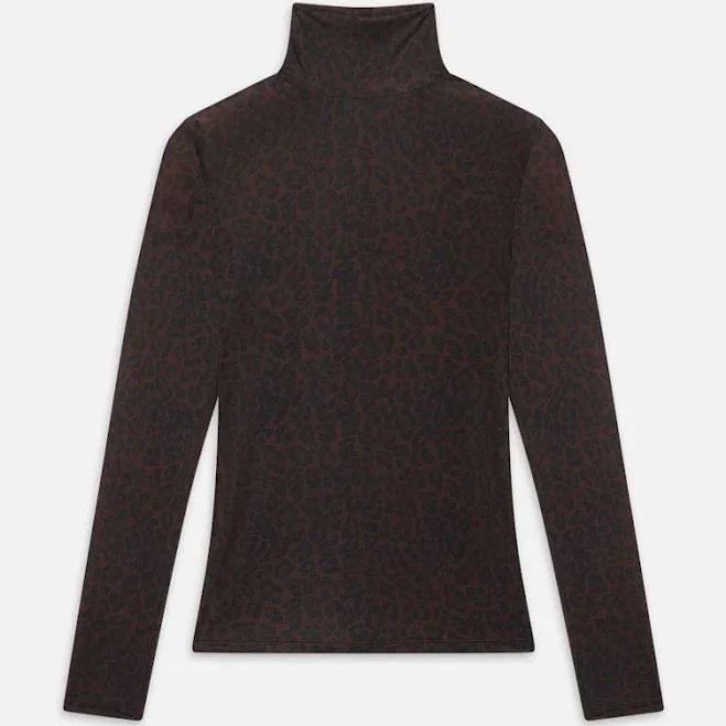 Women's FRAME The Hosiery Top - Dark Leopard Multi