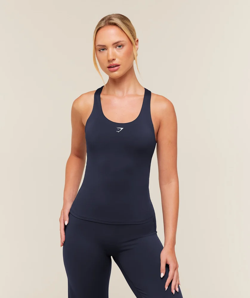 Gymshark Everyday Racer Back Tank with Shelf - Heavy Blue