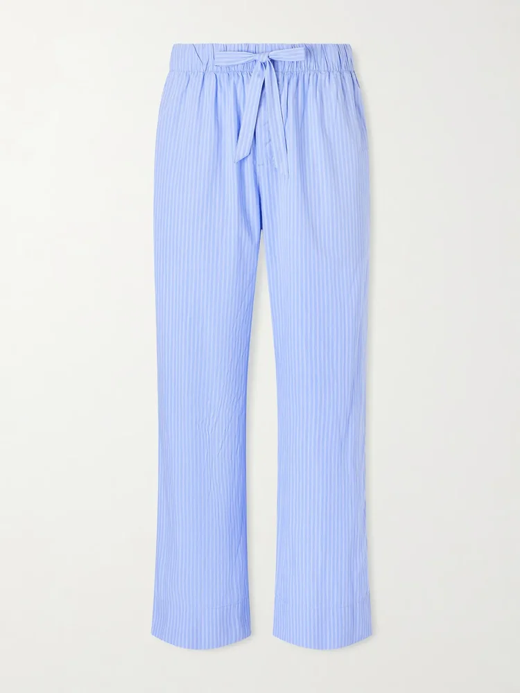 Striped Organic Cotton-Poplin Pyjama Trousers